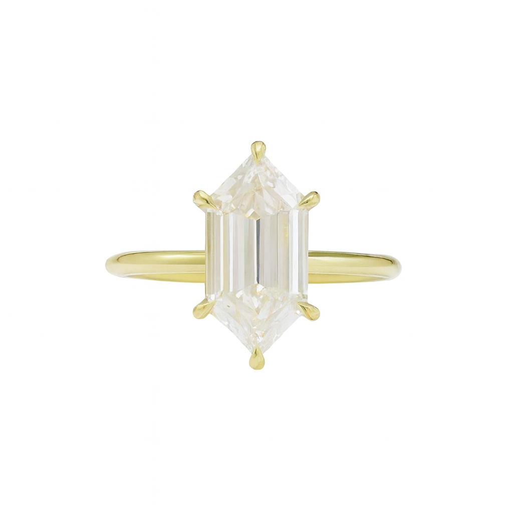 Hexagonal Hidden Halo 2.60ctw Diamond Engagement Ring