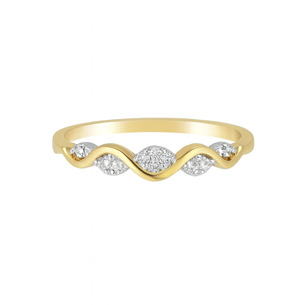 Wave 0.20ctw Diamond Wedding Band