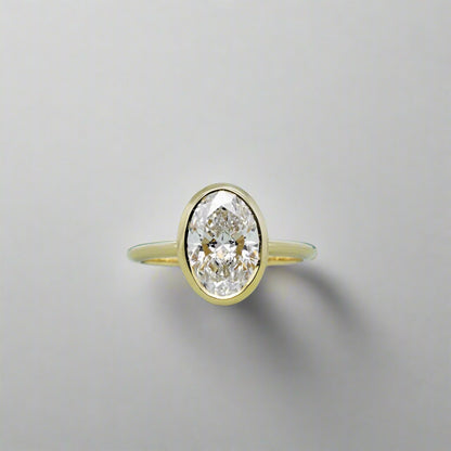 Encased Oval 2.00ct Diamond Engagement Ring