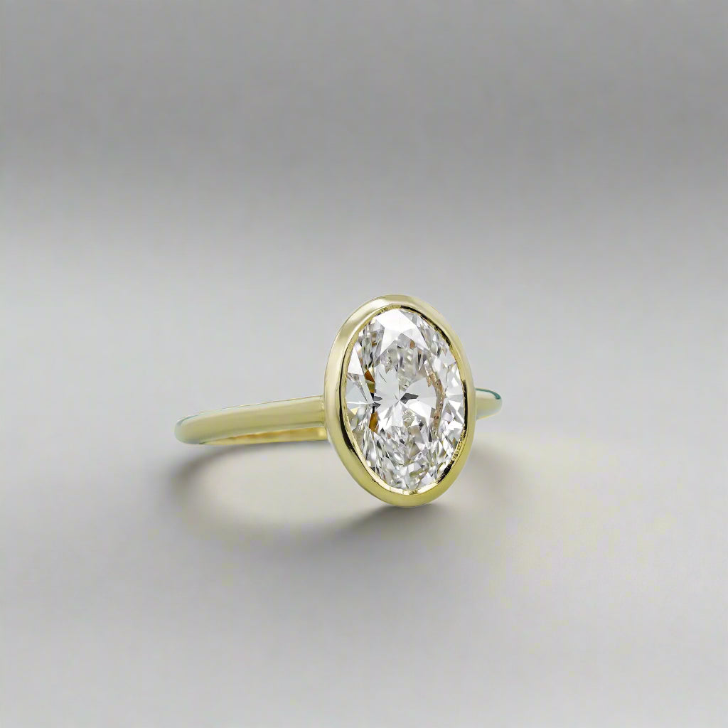 Encased Oval 2.00ct Diamond Engagement Ring