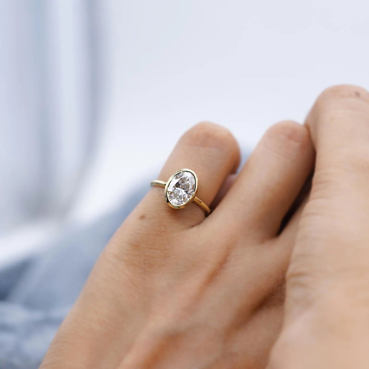 Encased Oval 2.00ct Diamond Engagement Ring