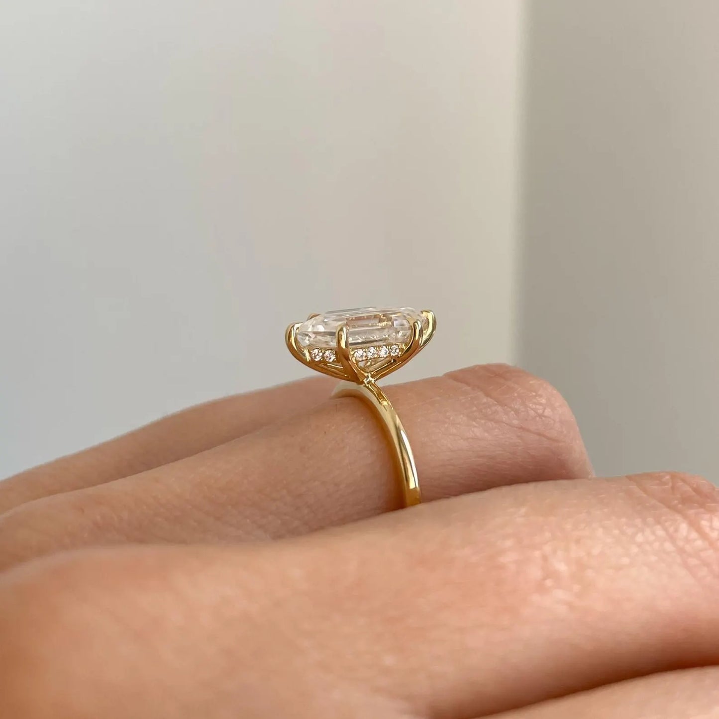 Hexagonal Hidden Halo 2.60ctw Diamond Engagement Ring