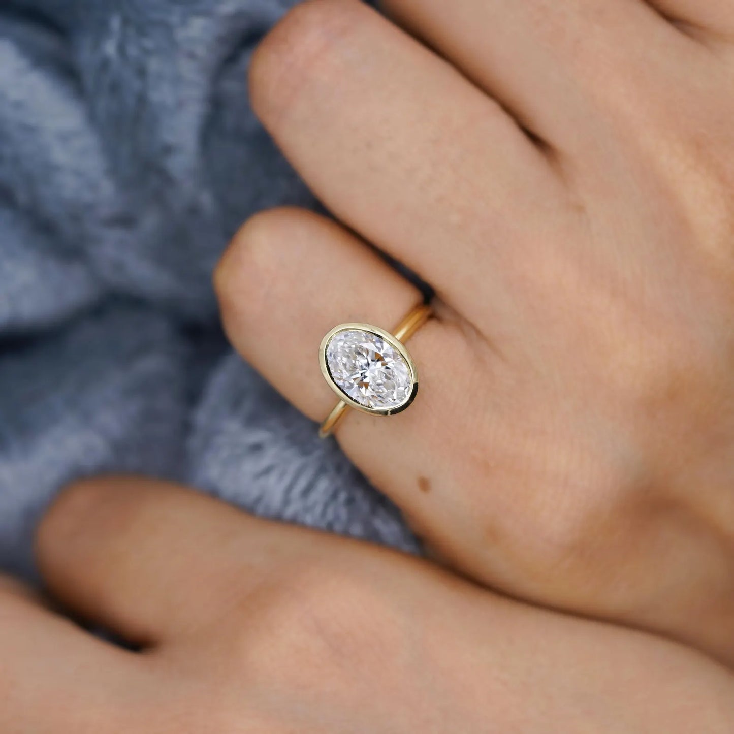 Encased Oval 2.00ct Diamond Engagement Ring